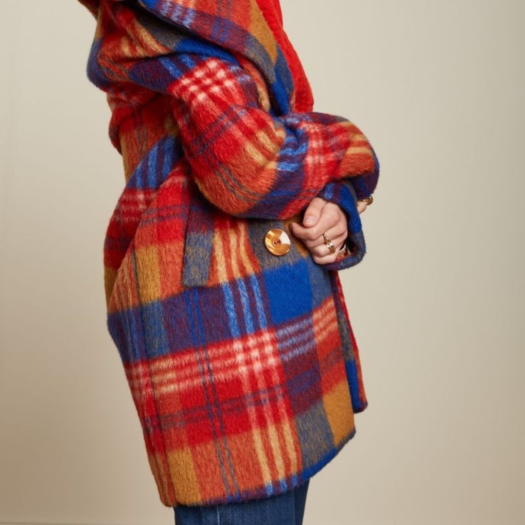 King Louie Women's Amelie Coat Hutton in Fire Red