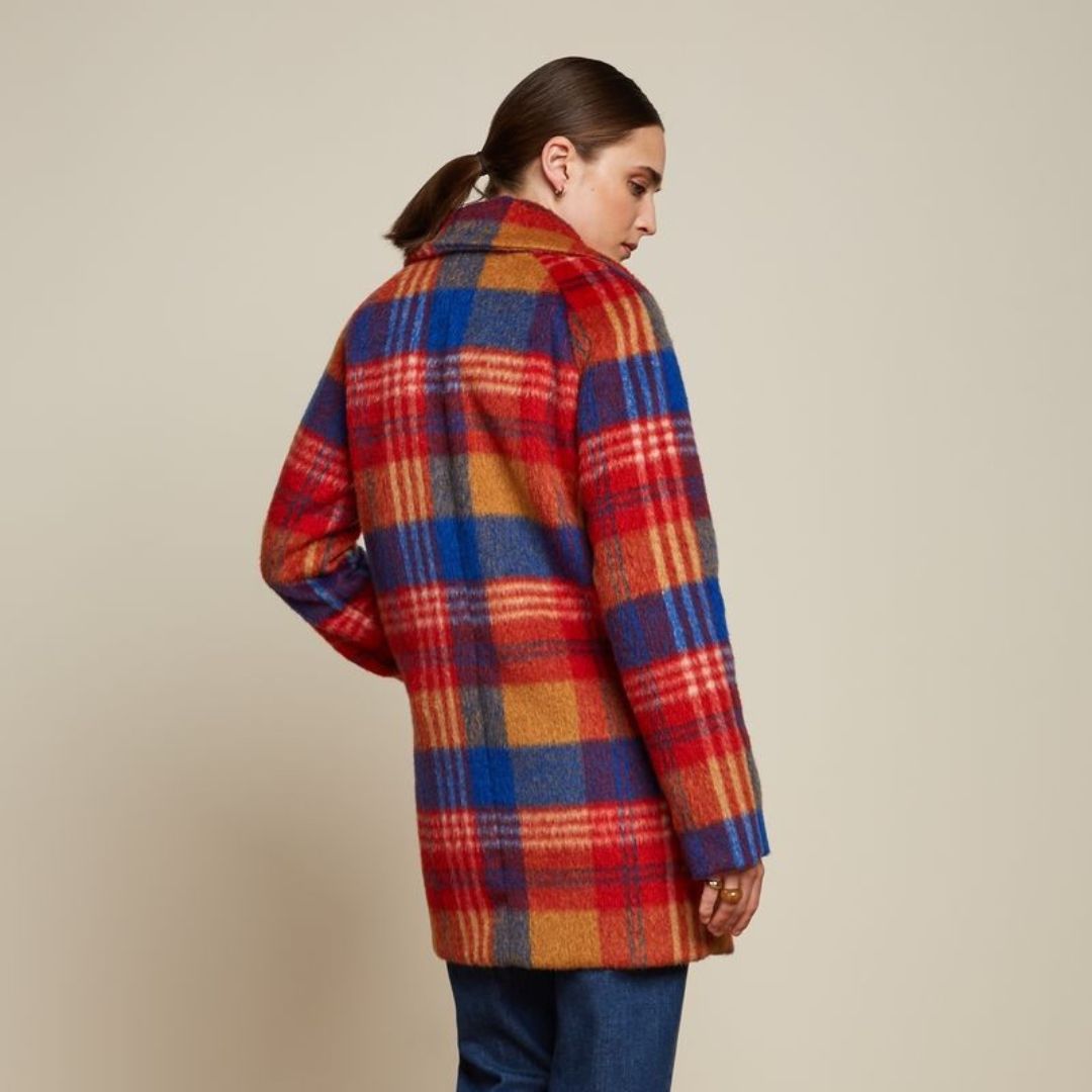 King Louie Women's Amelie Coat Hutton in Fire Red