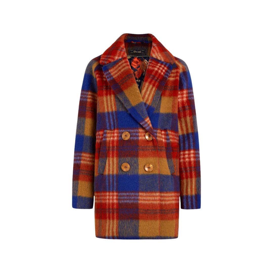 King Louie Women's Amelie Coat Hutton in Fire Red