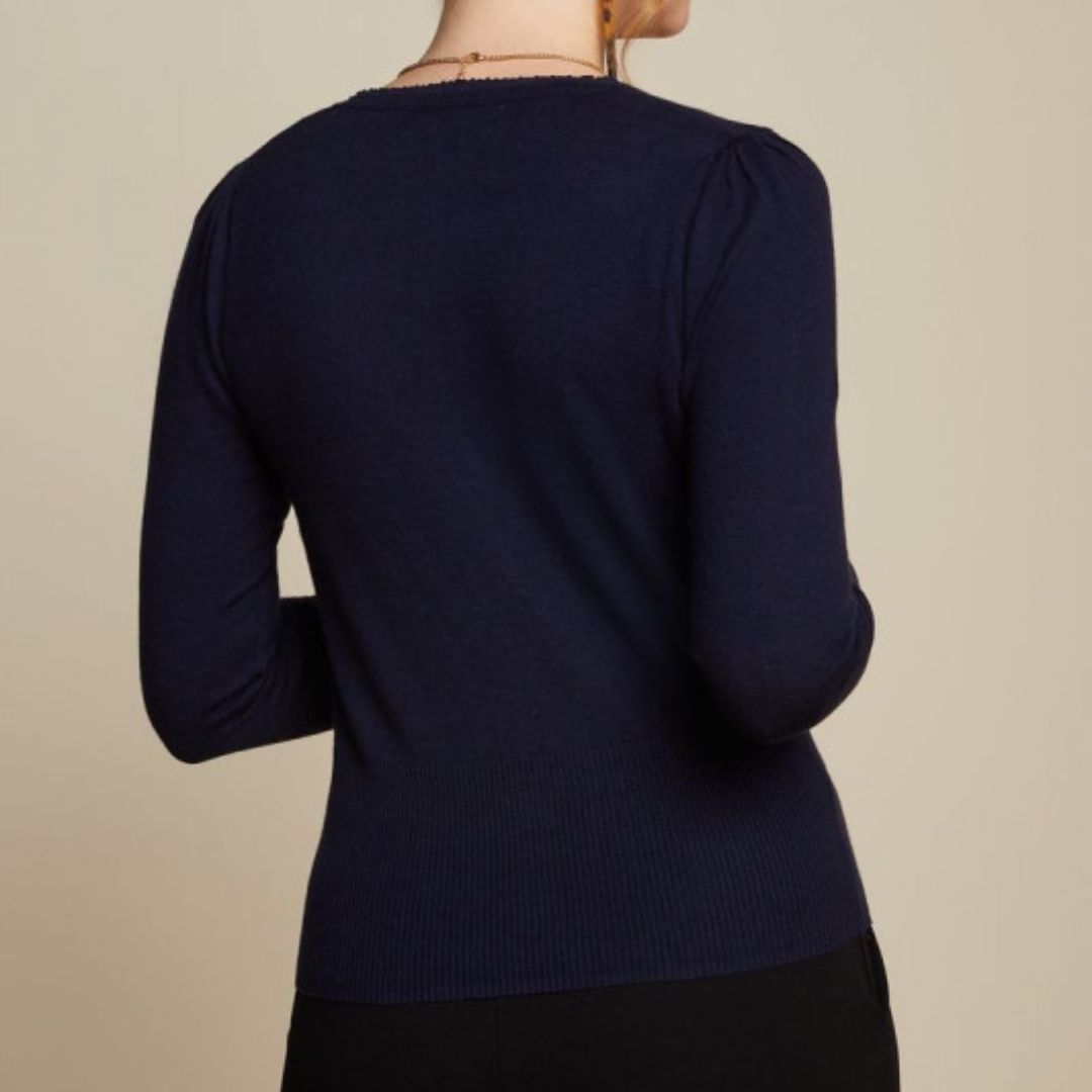 King Louie Women's Cardigan V Cocoon in Blue