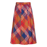 King Louie Women's Harper Skirt Jolla Check in Fire Red