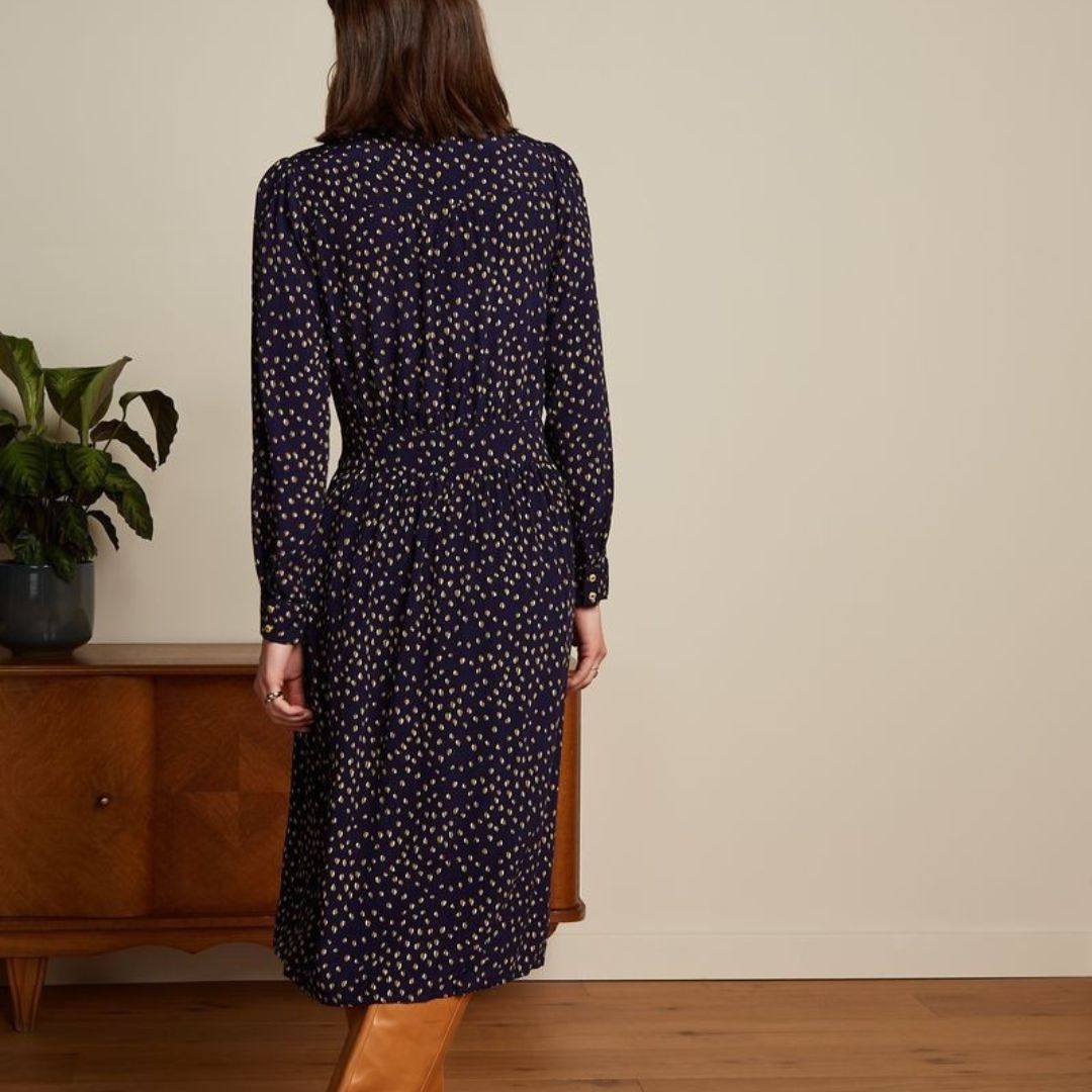 King Louie Women's Lalia Dress Abbey in Ink Blue
