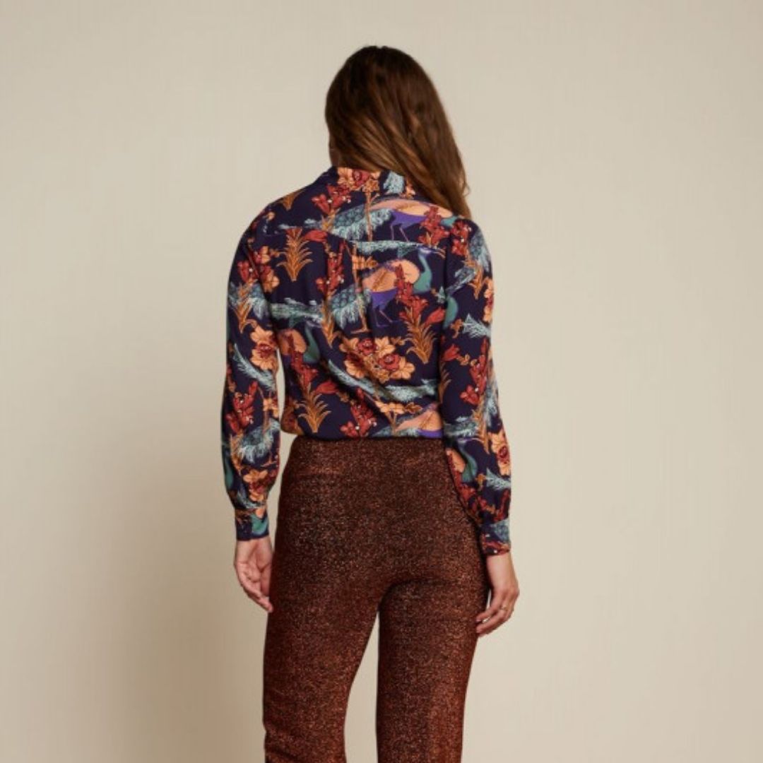 King Louie Women's Maisie Blouse in Manhattan Blue