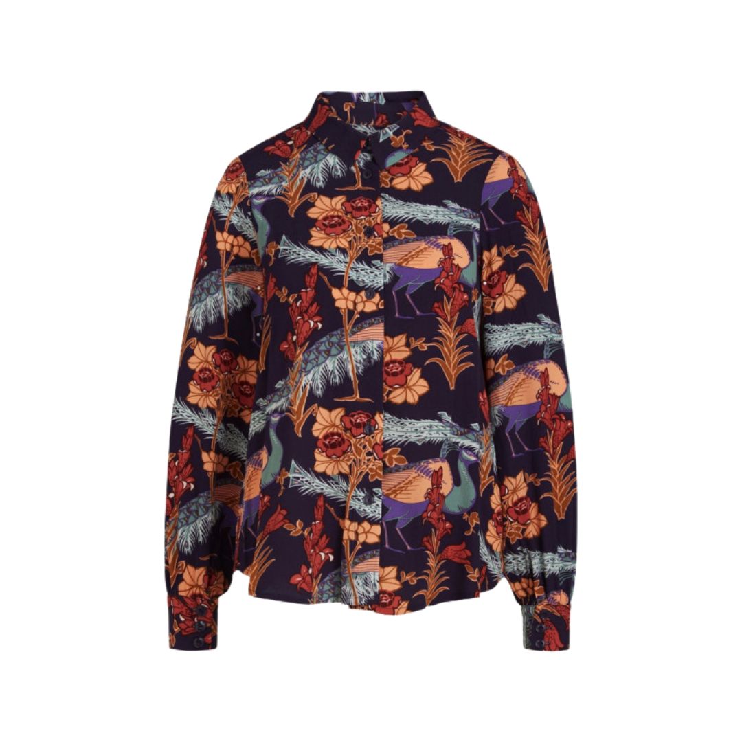 King Louie Women's Maisie Blouse in Manhattan Blue
