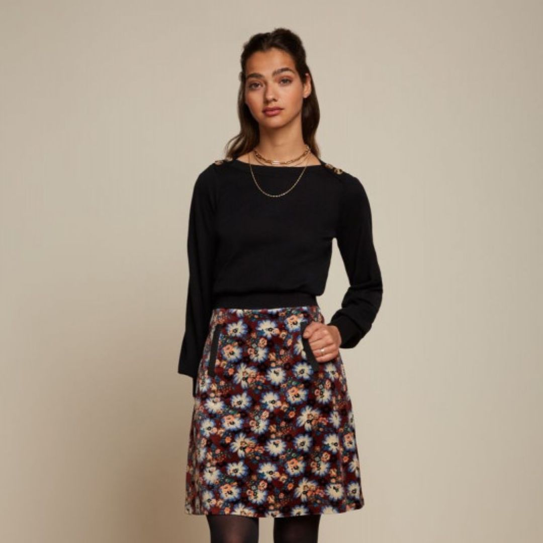 King Louie Women's Marie Bell Top Cottonclub in Black