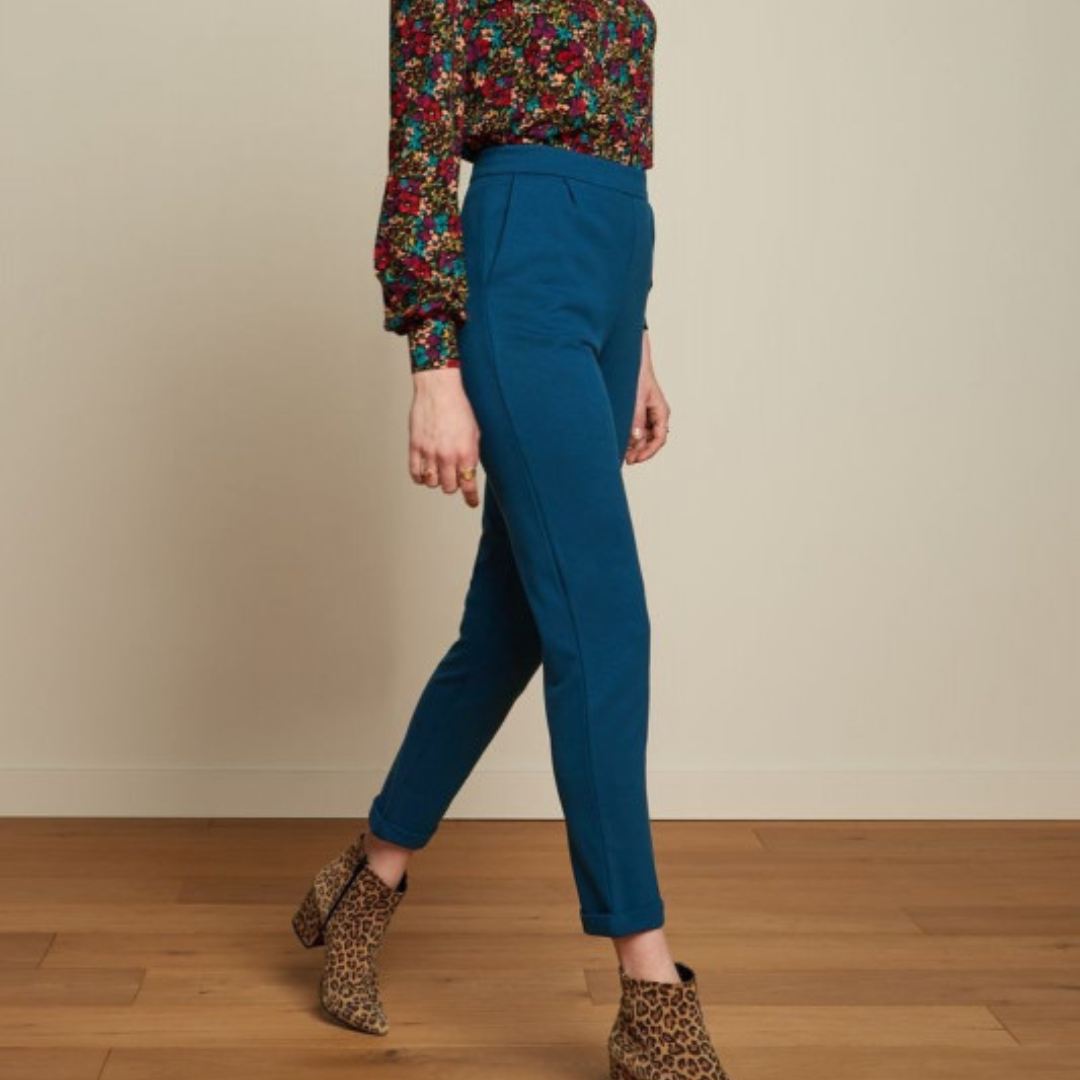 King Louie Women's Roisin Pants Milano Uni in Sailor Blue