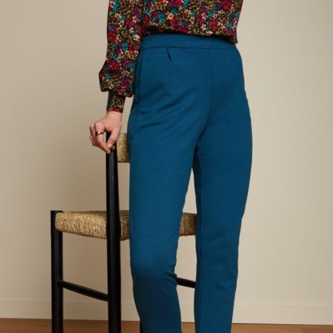 King Louie Women's Roisin Pants Milano Uni in Sailor Blue