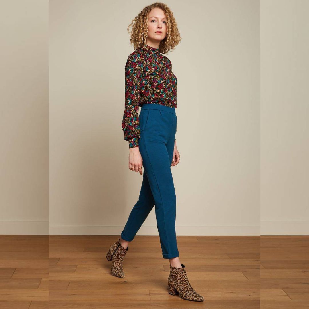 King Louie Women's Roisin Pants Milano Uni in Sailor Blue