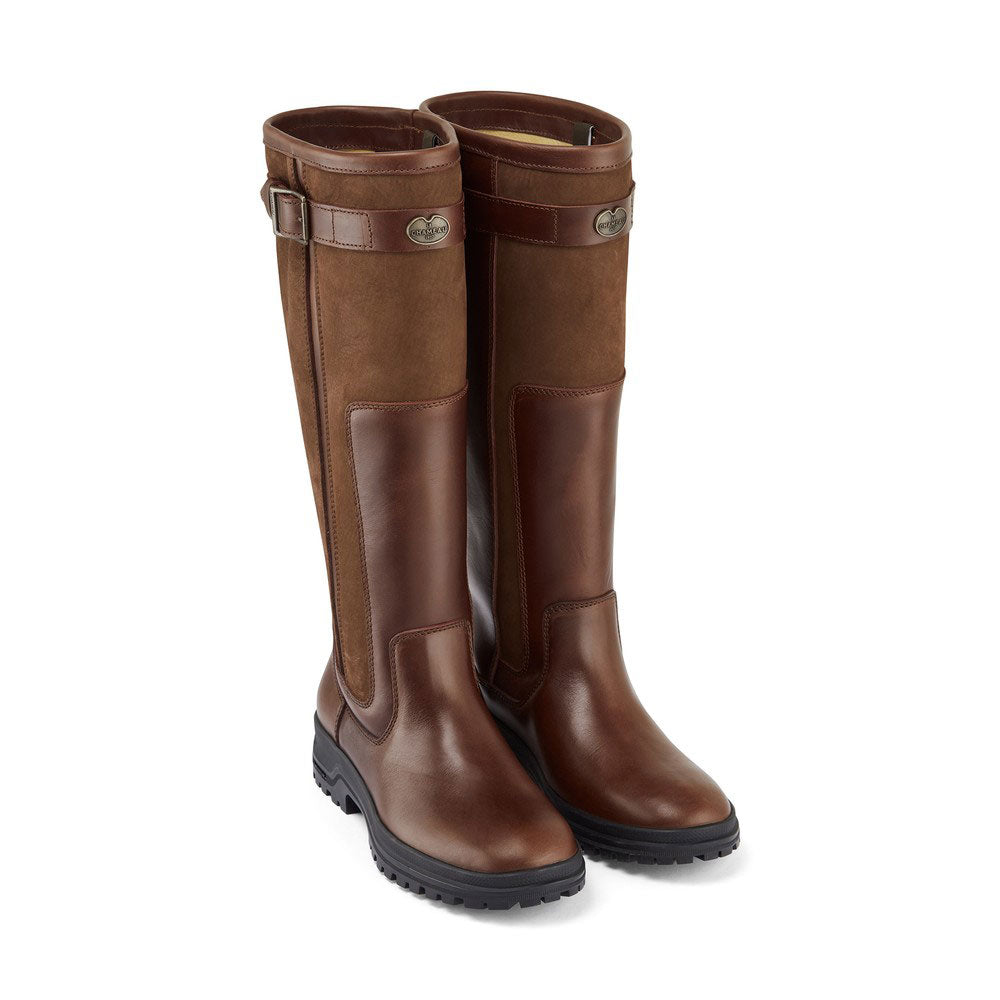 Le Chameau Women's Jameson Standard Fit Leather Boots in Caramel