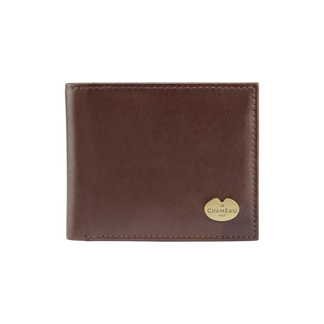 Le Chameau Bifold Wallet & Licence Wallet Gift Set in Marron Fonce