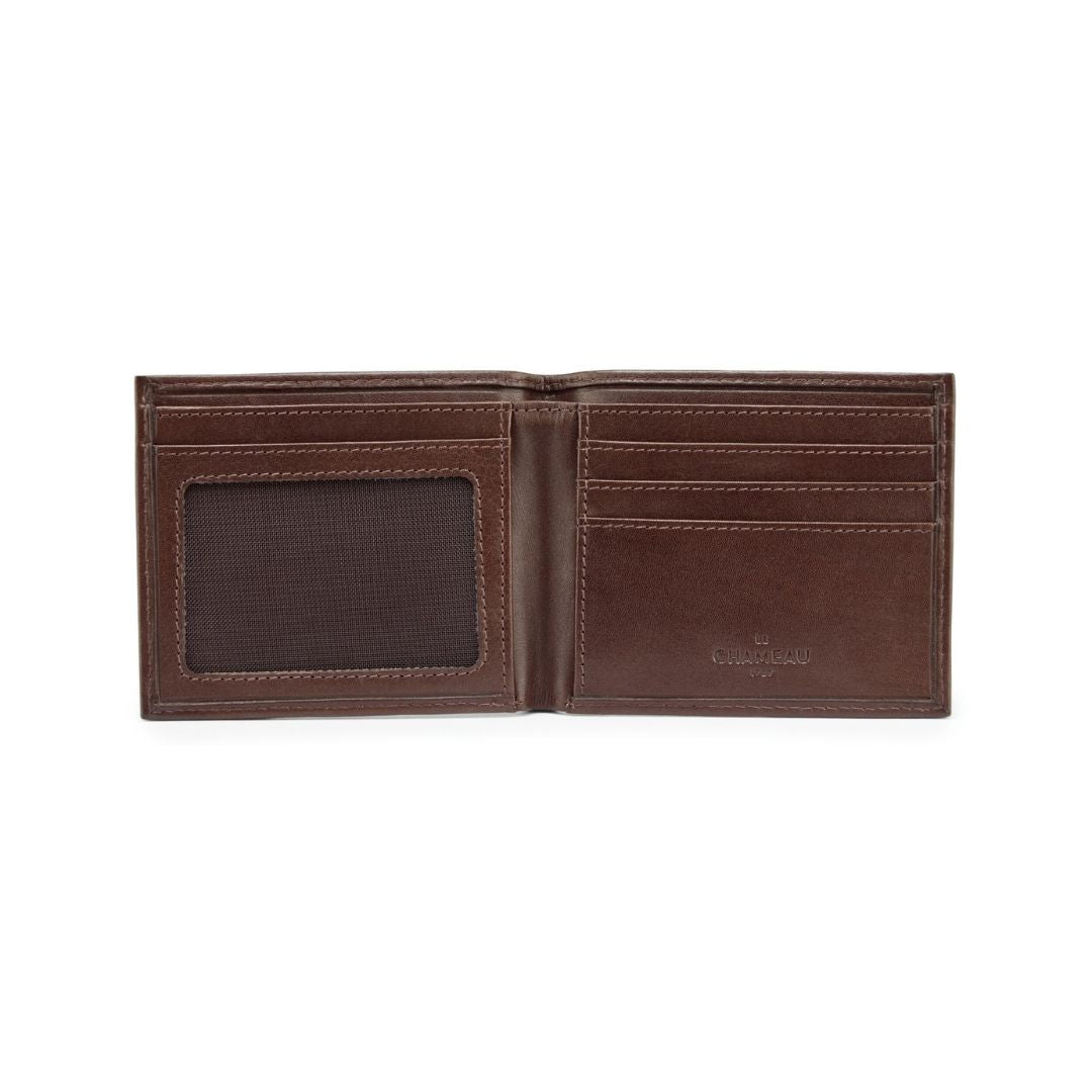 Le Chameau Bifold Wallet in Marron Fonce