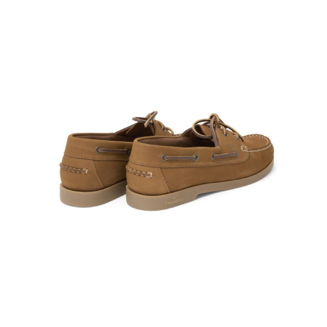 Le Chameau Men's Galion Nubuck Homme Deck Shoes in Tan