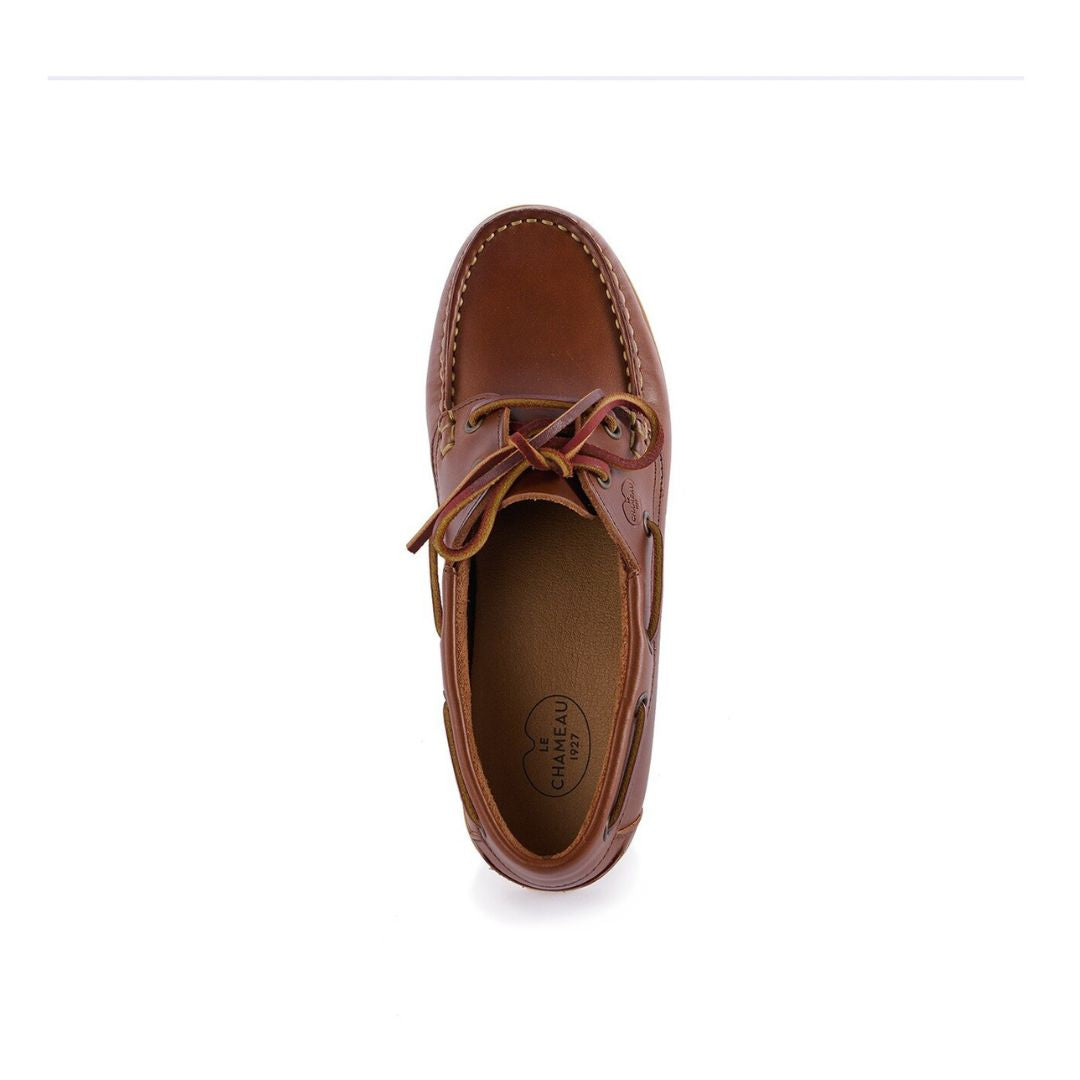 Le Chameau Women's Galion Femme Deck Shoes in Chestnut