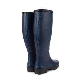 Le Chameau Women's Giverny Jersey Lined Wellington Boot in Marine