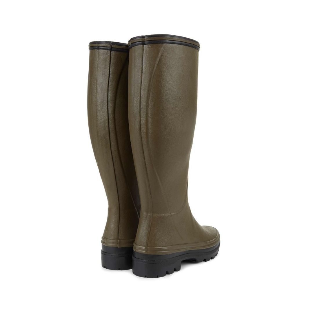 Le Chameau Women's Giverny Jersey Lined Wellington Boot in Vert Chameau