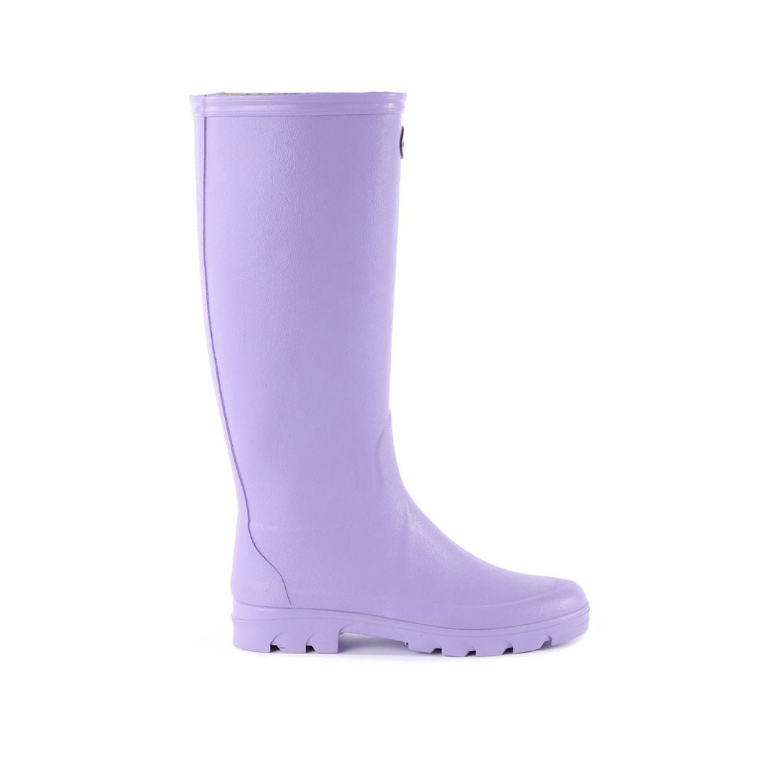 Le Chameau Women's Iris Jersey Lined Wellington Boots in Lila