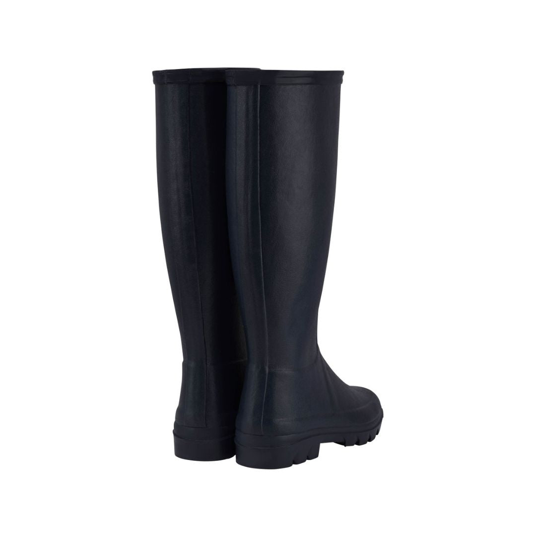 Le Chameau Women's Iris Jersey Lined Wellington Boots in Noir