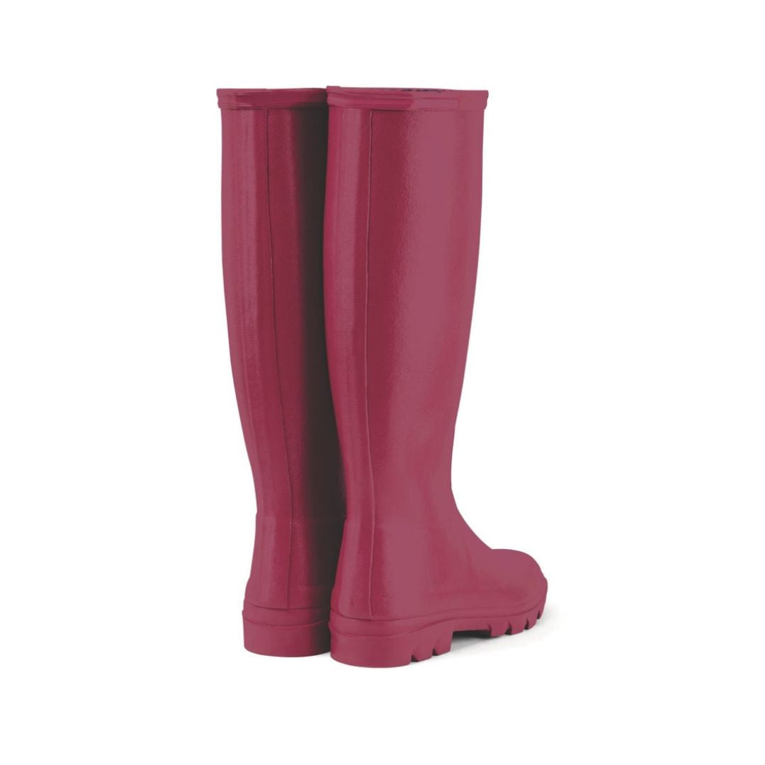Le Chameau Women's Iris Jersey Lined Wellington Boots in Rose