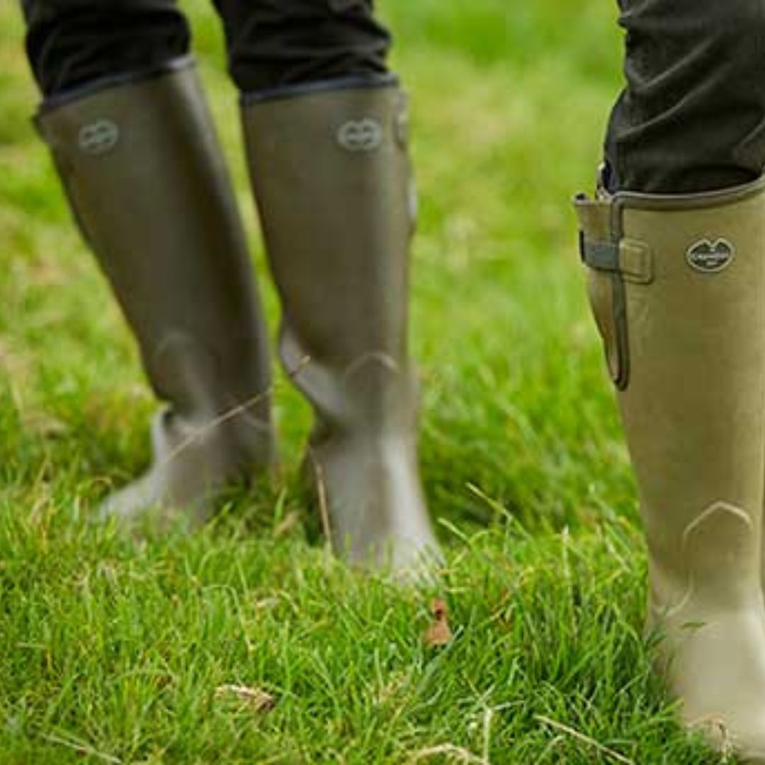 Le Chameau Women's Vierzon Jersey Lined Boots in Vert Chameau