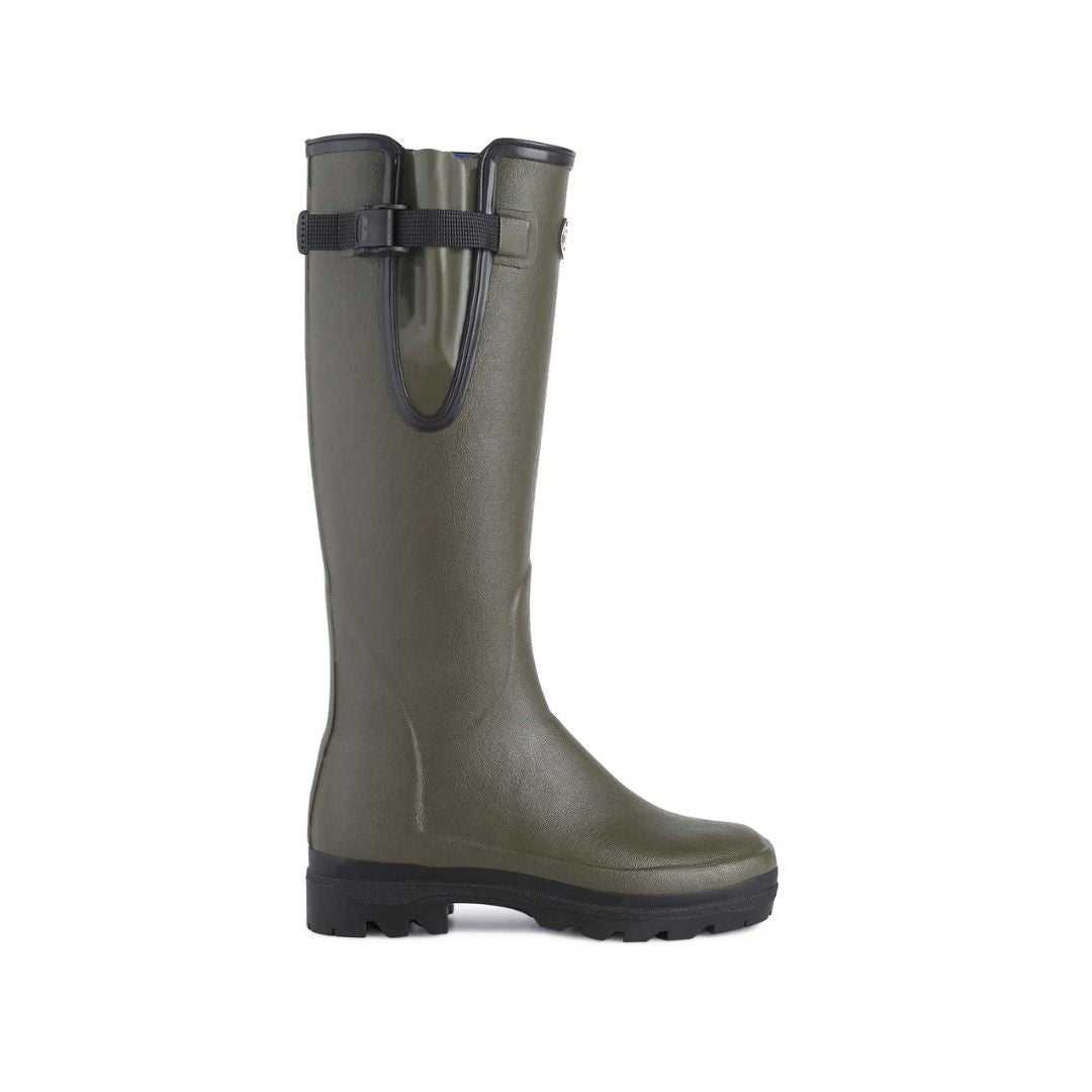 Le Chameau Women's Vierzonord Neoprene Lined Wellington Boot in Vert Chameau