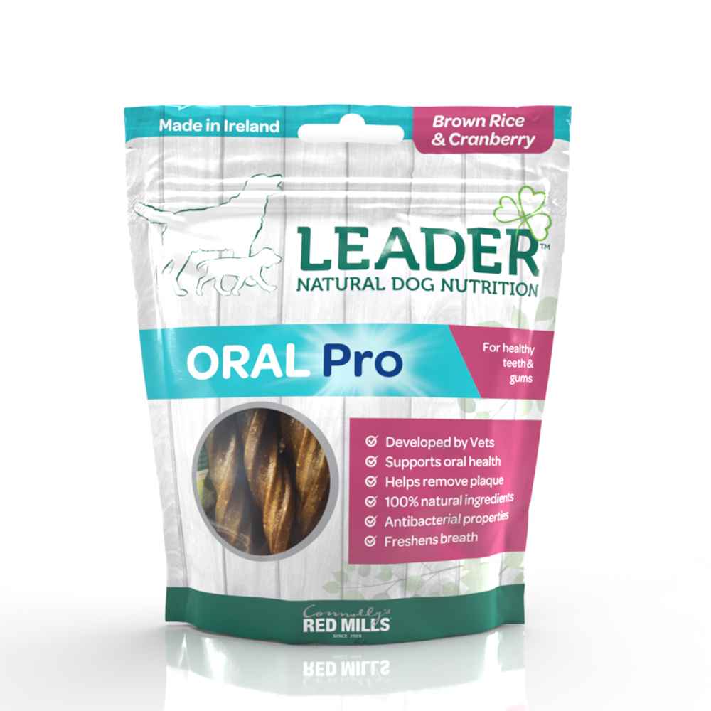 Leader Oral Pro Brown Rice and Cranberry Flavour Dog Dental Sticks
