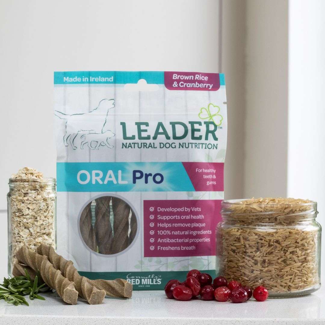 Leader Oral Pro Brown Rice and Cranberry Flavour Dog Dental Sticks