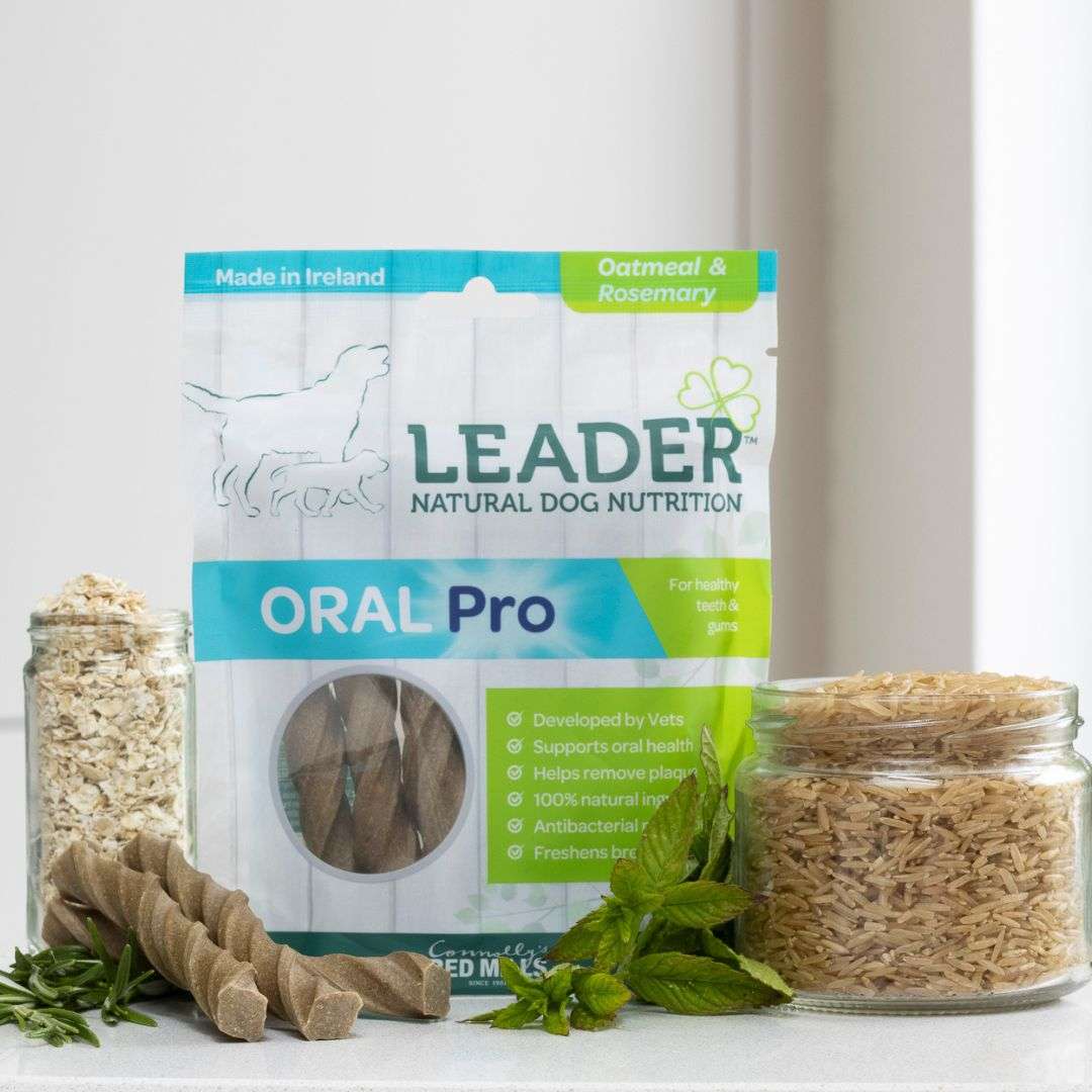 Leader Oral Pro Oatmeal and Rosemary Flavour Dog Dental Sticks