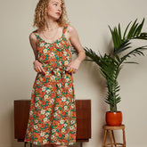King Louie Women's Lenny Dress Keylime in Spicy Orange