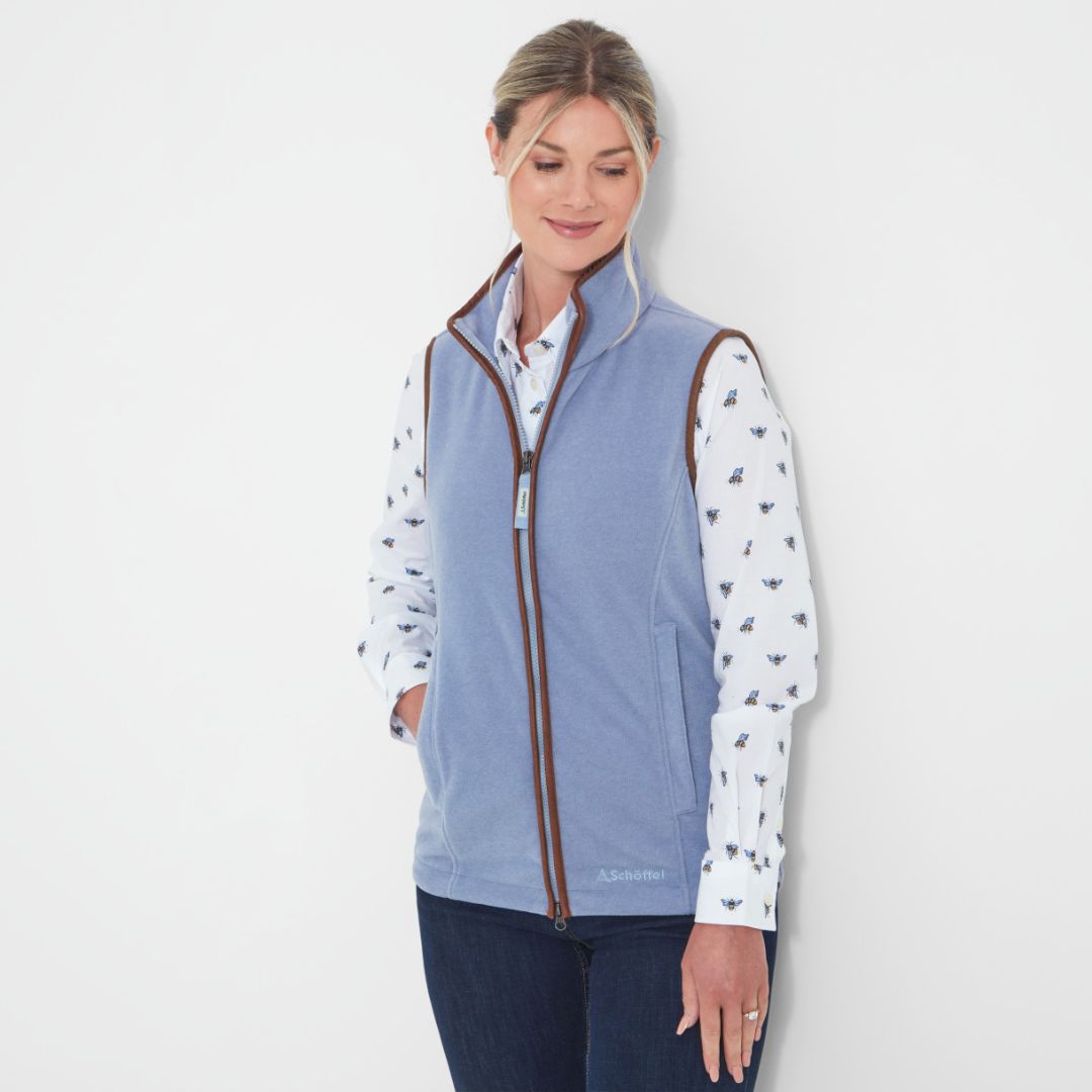 Schoffel Women's Lyndon Fleece Gilet in Powder Blue