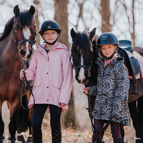 Mountain Horse Kids Drops Rain Coat in Black/Grey