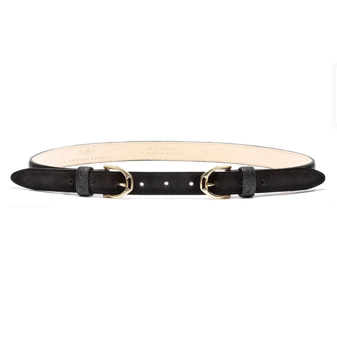 Mackenzie & George Clifton Cinch Suede Belt in Black