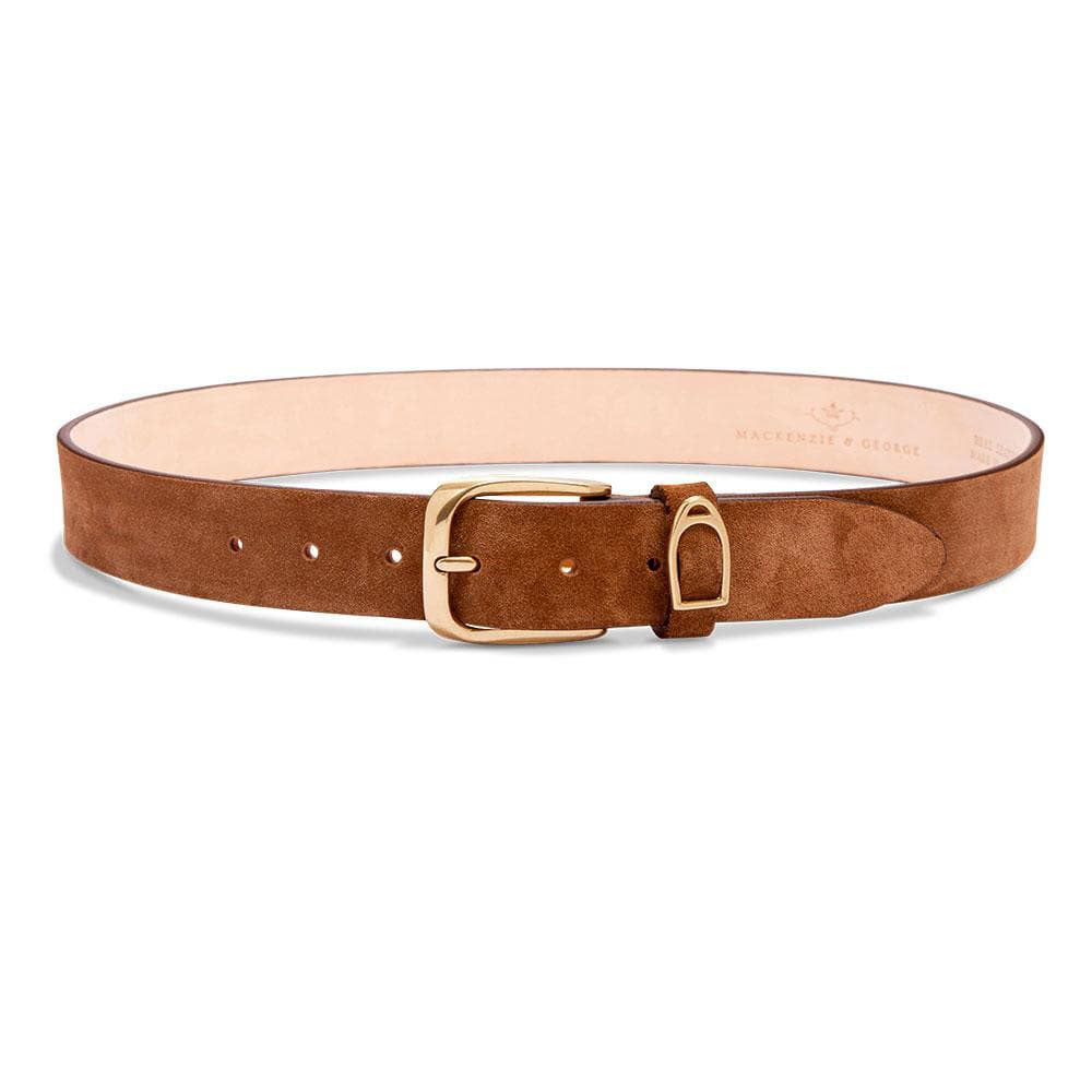 Mackenzie & George Women's Chatsworth Suede Belt in Camel