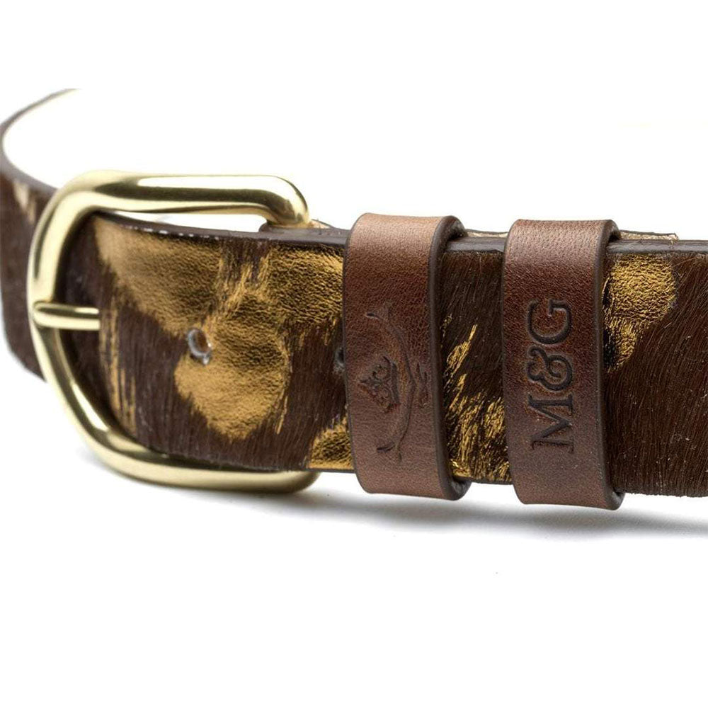 Mackenzie & George Women's Tetbury Belt Shine Edition in Chocolate & Bronze