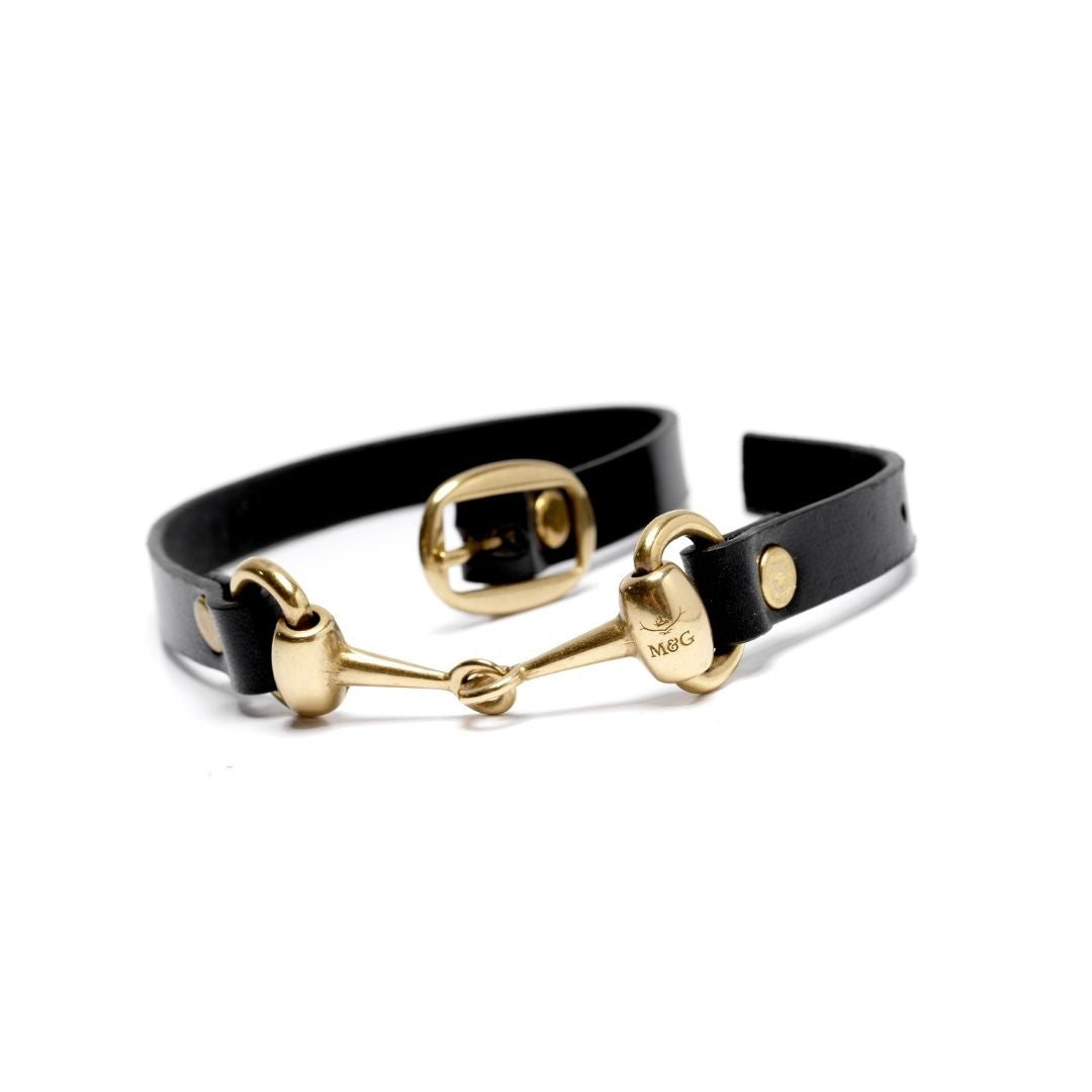 Mackenzie & George Badminton Bracelet in Black & Brass