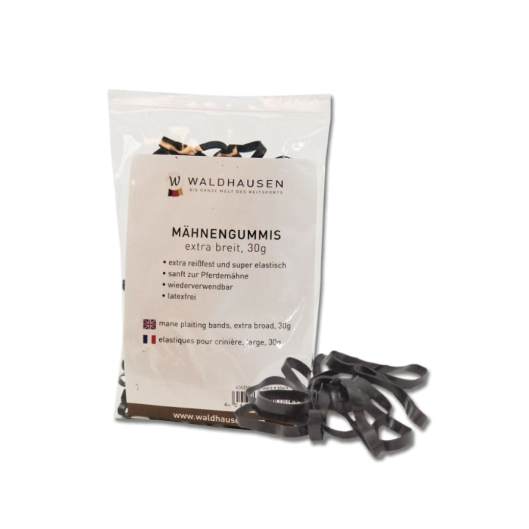 Mackey Mane Extra Wide Plaiting Bands in Black