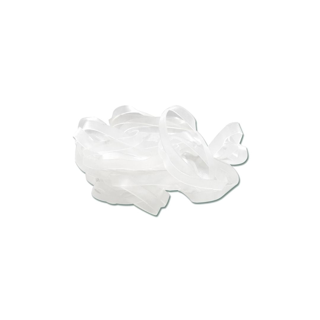 Mackey Mane Extra Wide Plaiting Bands in Clear Transparent