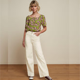 King Louie Women's Marcie Pants Safari Denim in Ivory