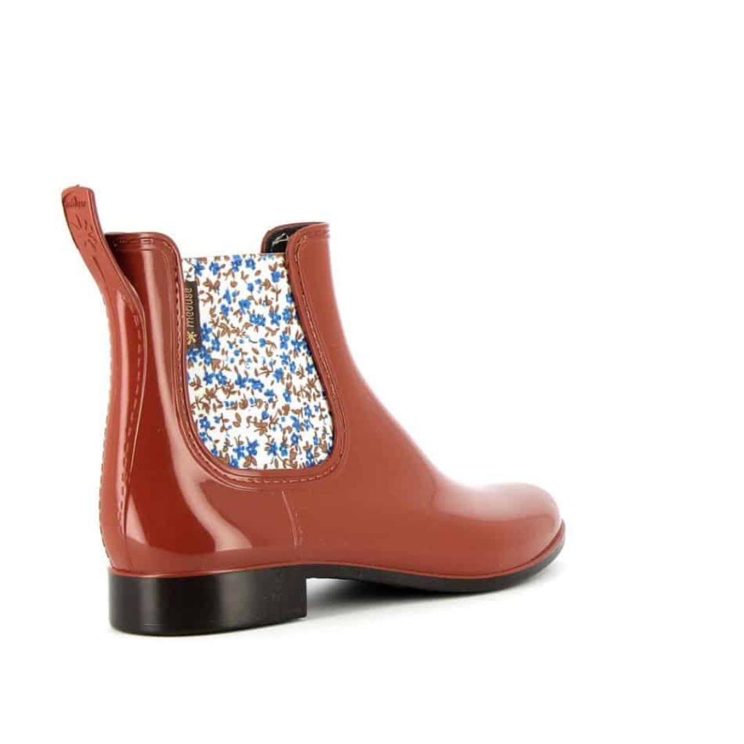 Meduse Japflo Ankle Boot in Terracotta with Floral