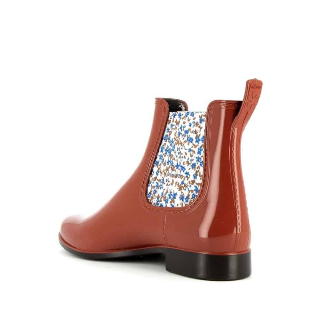 Meduse Japflo Ankle Boot in Terracotta with Floral