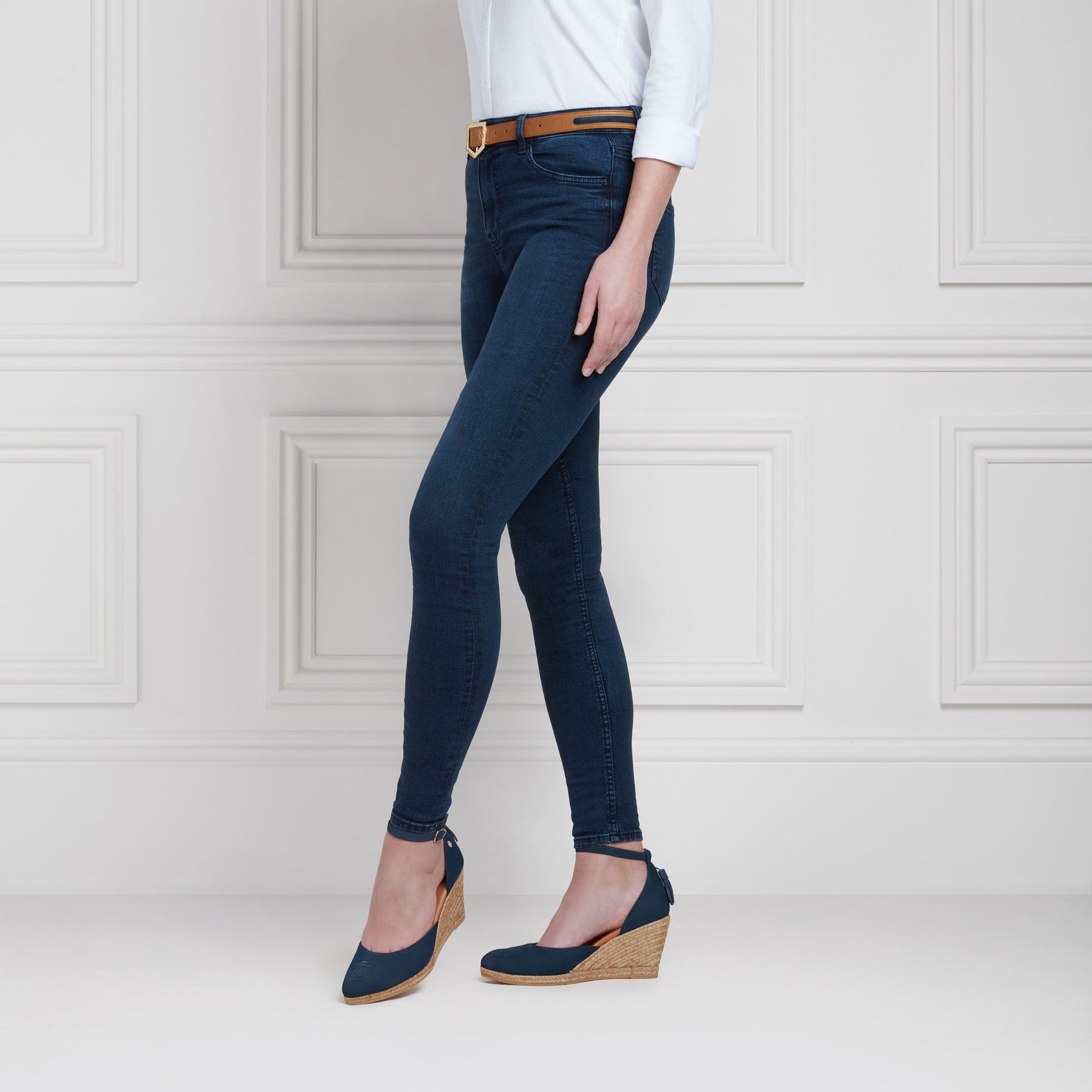 Fairfax & Favor Women's Monaco Wedge in Navy