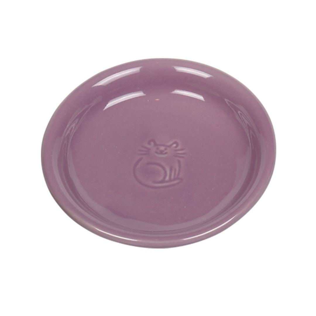 Nobby Ceramic Cat Milk Dish in Purple