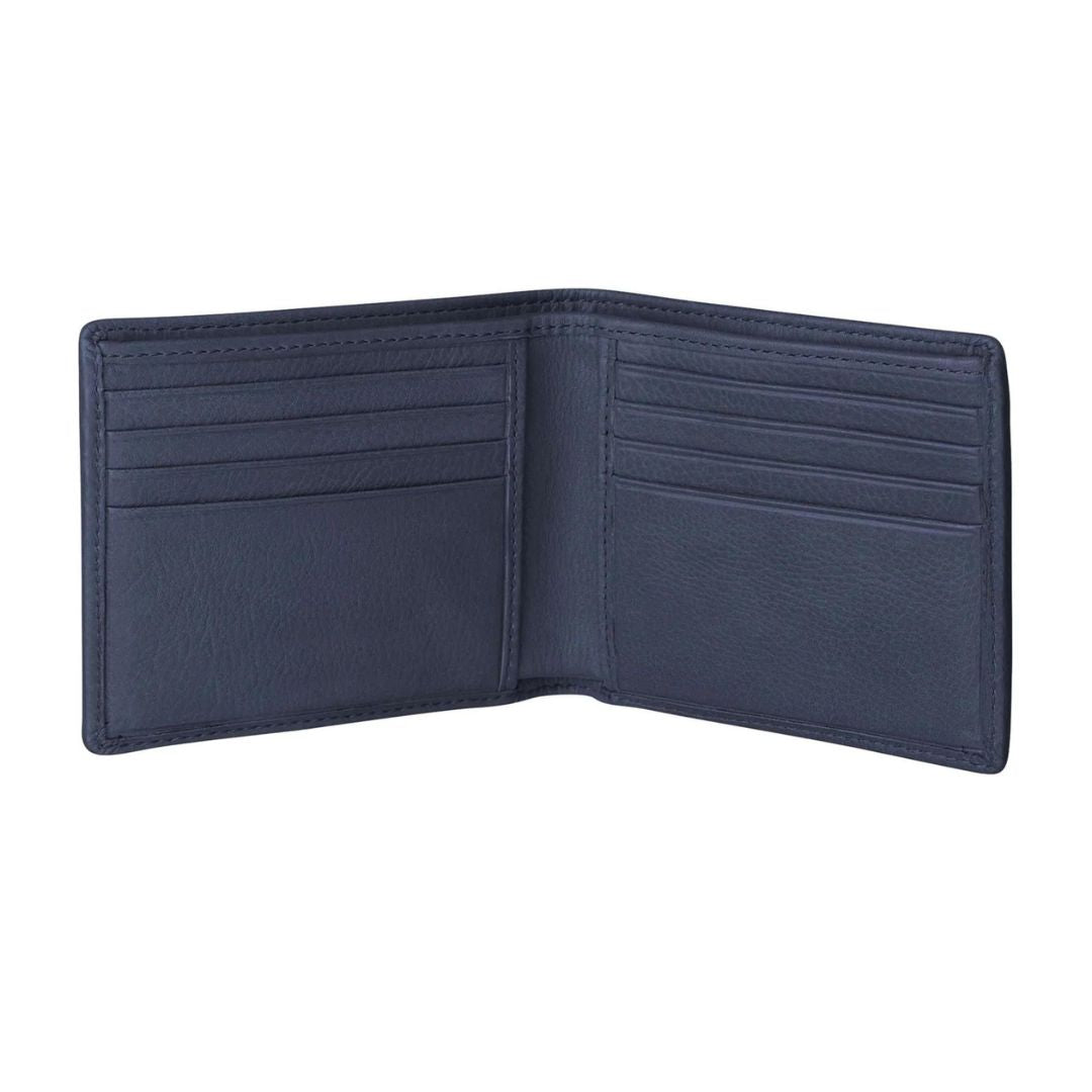 Pampeano Dinero Card Leather Wallet in Navy & Cream