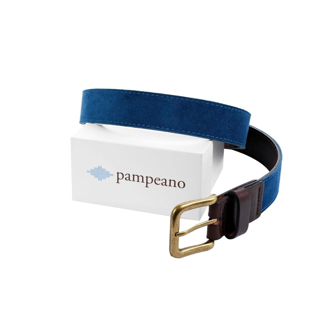 Pampeano Gamuza Suede Polo Belt in Blue