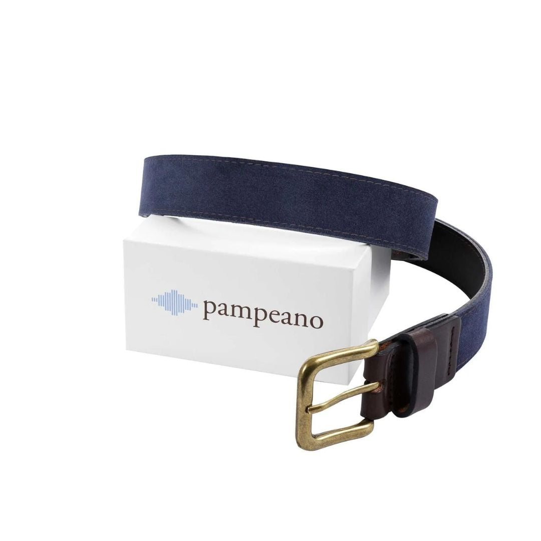 Pampeano Gamuza Suede Polo Belt in Navy