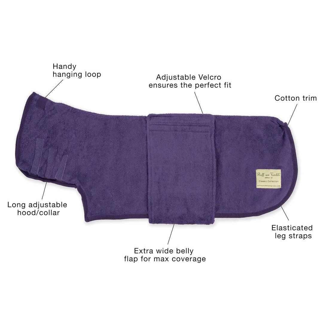 Ruff and Tumble Dog Drying Coat in Heather
