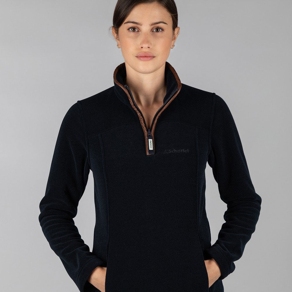 Schoffel Women's Tilton 1/4 Zip Fleece in Navy