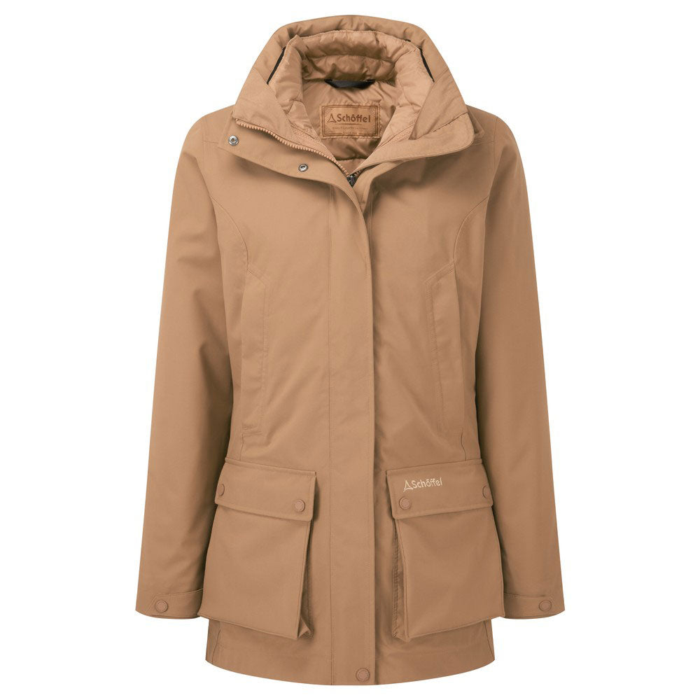 Schoffel Women's Uppingham in Coat in Bark - Main Image