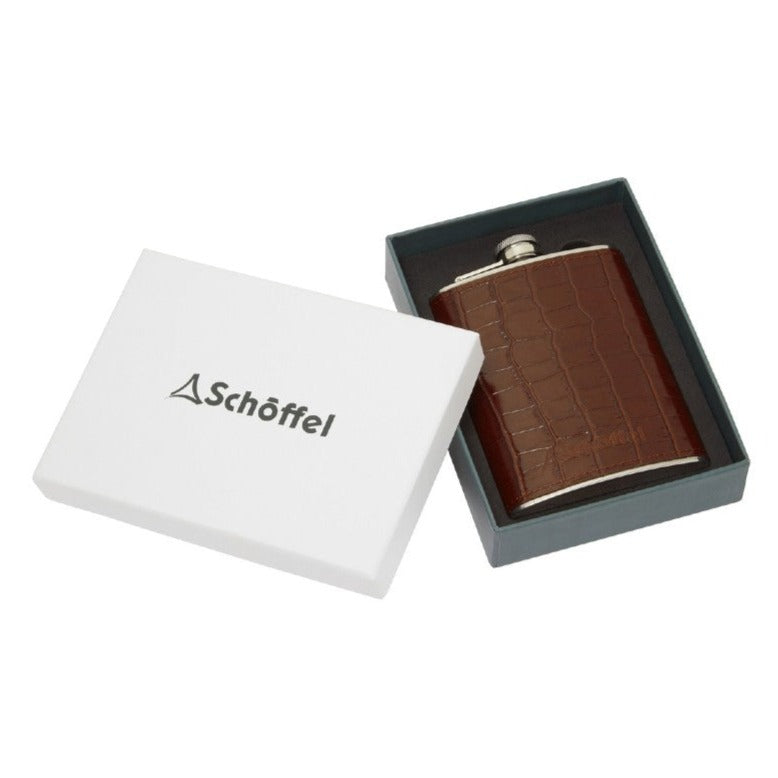 Schoffel Hip Flask in Dark Brown