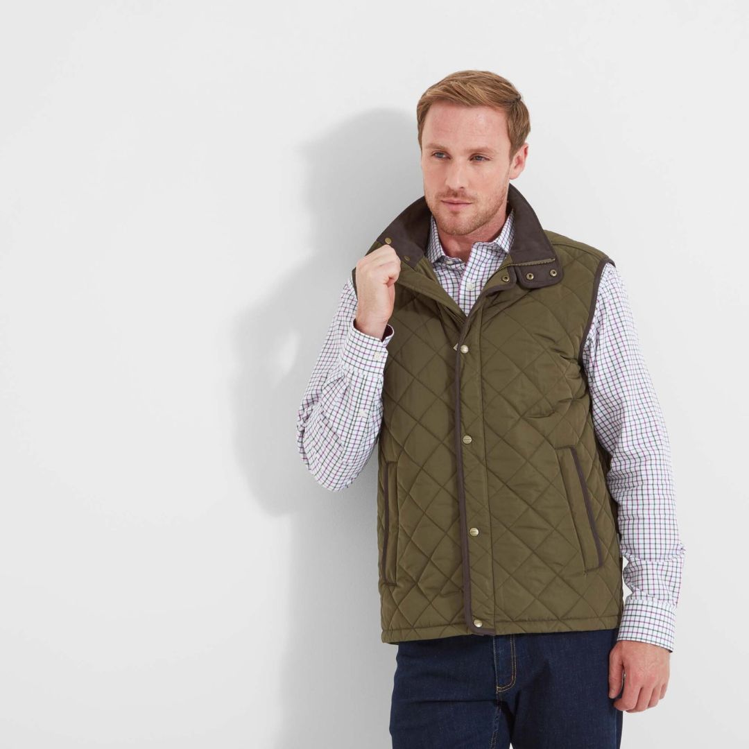 Schoffel Men's Barrowden Quilt Gilet in Olive