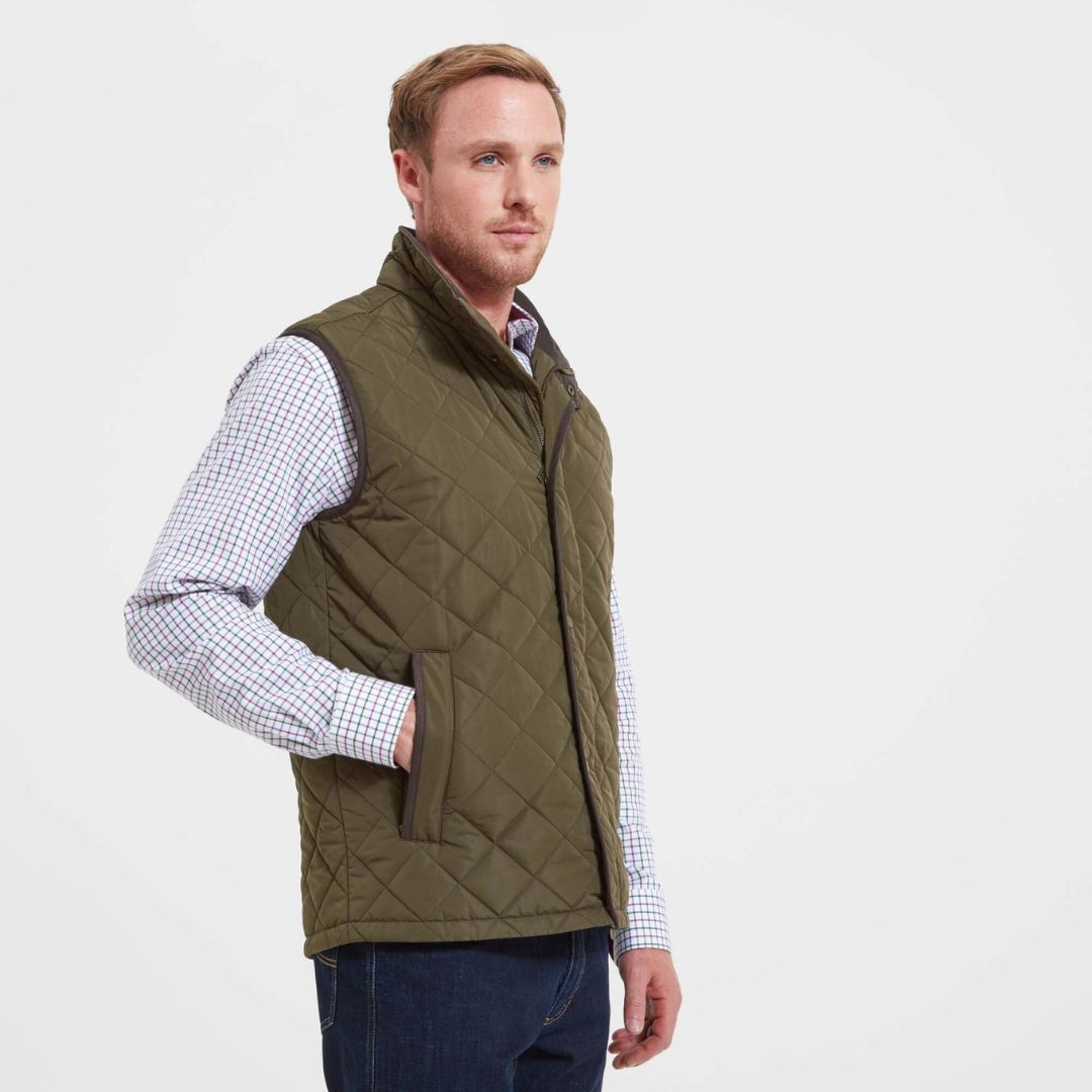 Schoffel Men's Barrowden Quilt Gilet in Olive